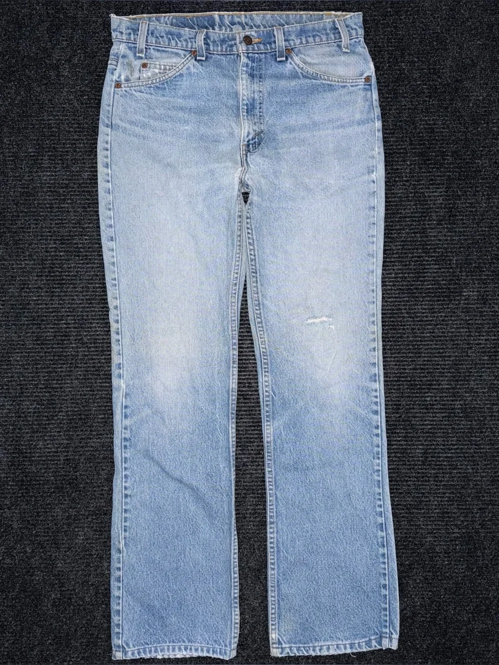 VTG 90s Levis 517 Orange Tab Bootcut Jeans 33x31.5 USA Thrashed Faded (tag34x34)